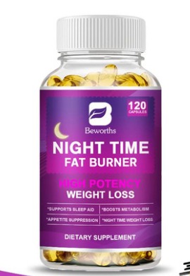 BEWORTHS Night Time Slimming Fat Burning Capsules Support Weight Loss Appetite Suppression Powerful Boost Metabolism for Men and Women