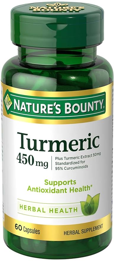 Nature's Bounty Turmeric – Natural Anti-Inflammatory & Wellness Support |60 Softgels