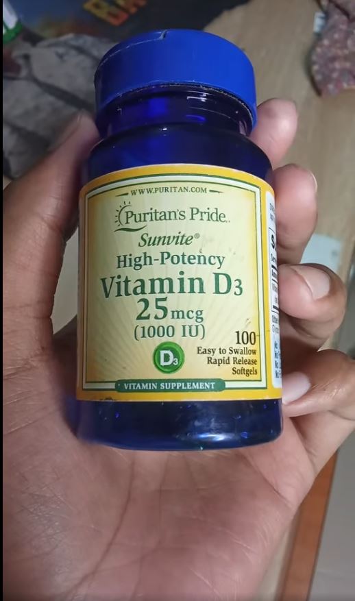 Puritan’s Pride Vitamin D3 50 mcg (2000 IU) 100 Capsules