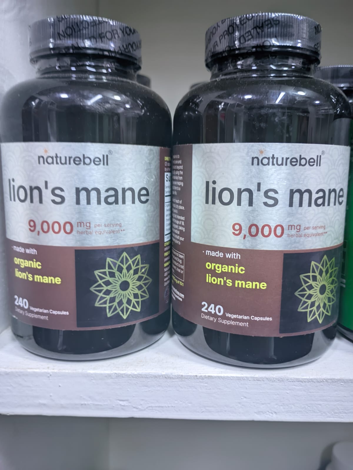 Lion’s Mane Supplement 9,000mg – Natural Brain and Nerve Health Support | 240 Capsules