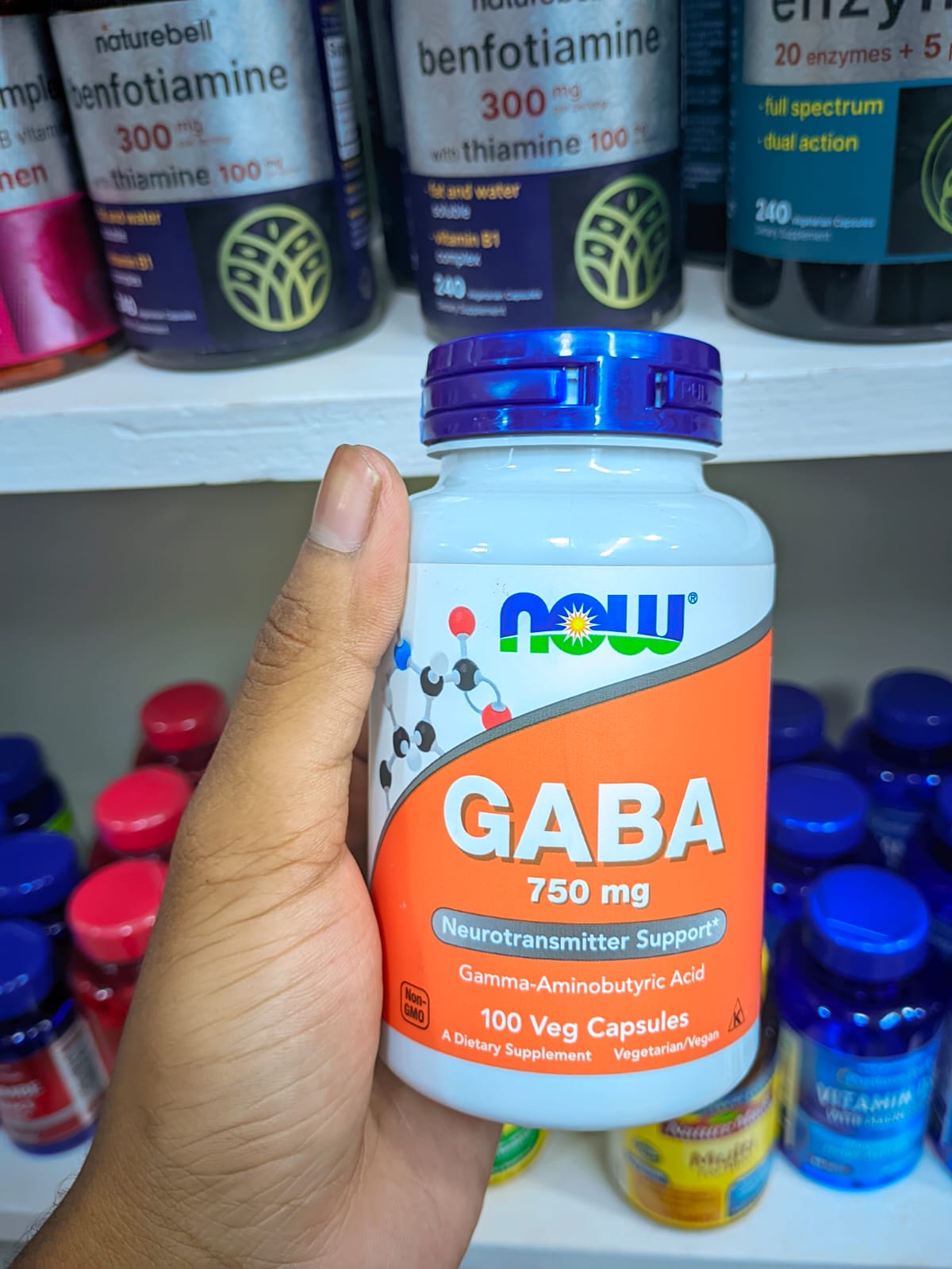 NOW Foods Gaba 750mg, Pack of 100 Vcaps