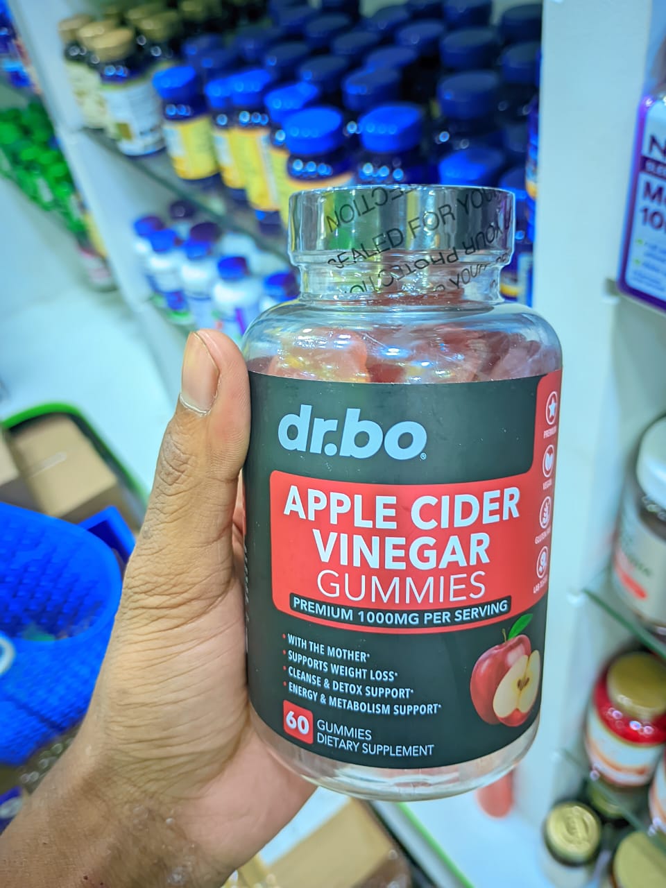 Dr.Bo Top Apple Cider Vinegar Price 1000mg Premium 60 Gummies