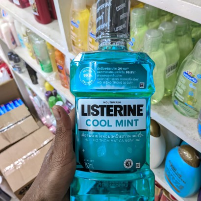 750 ml Cool Mint Mouthwash Bad Breath + Gum Problems